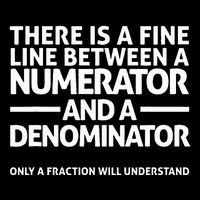 Funny Math T Fine Line Numerator Denominator Drawstring Bag