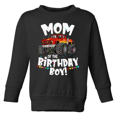 Funny Monster Truck Mom Of The Birthday Boy Gift For Her Toddler Sweatshirt