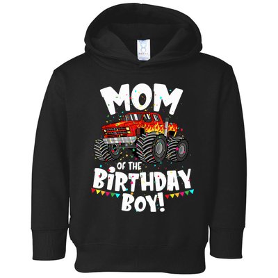 Funny Monster Truck Mom Of The Birthday Boy Gift For Her Toddler Hoodie