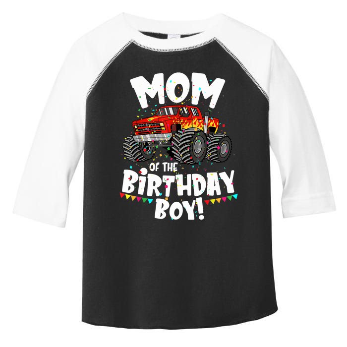 Funny Monster Truck Mom Of The Birthday Boy Gift For Her Toddler Fine Jersey T-Shirt