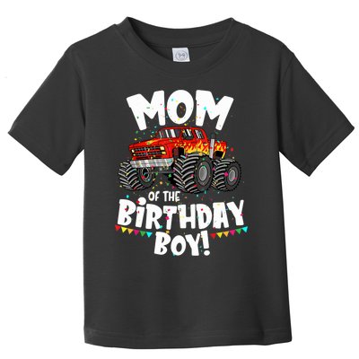 Funny Monster Truck Mom Of The Birthday Boy Gift For Her Toddler T-Shirt