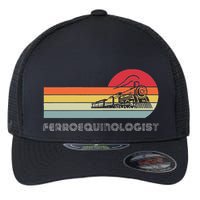 Ferroequinologist Model Train Enthusiast Railroading Railfan Flexfit Unipanel Trucker Cap