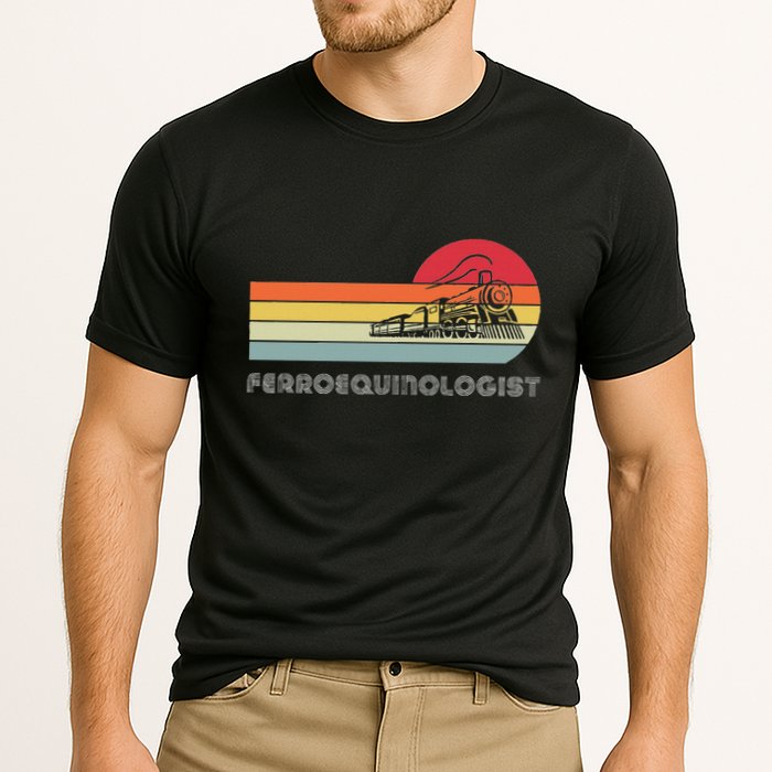 Ferroequinologist Model Train Enthusiast Railroading Railfan Performance Shirt