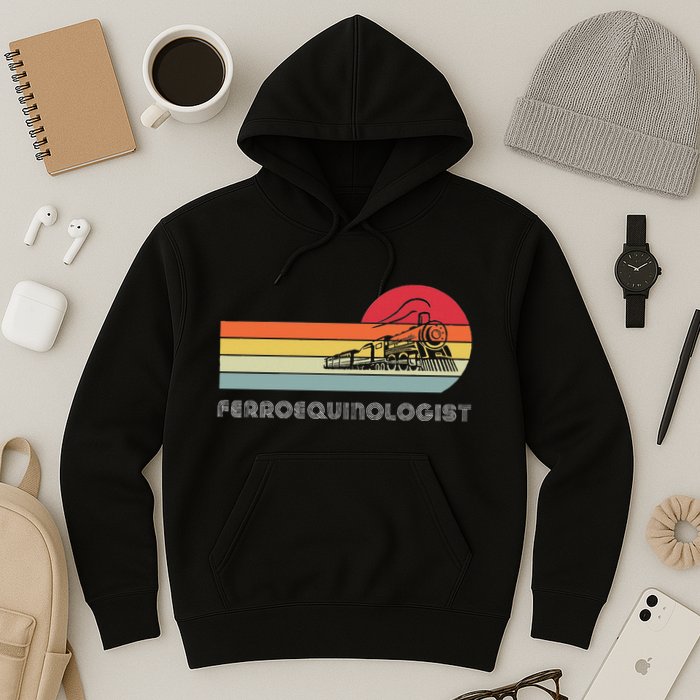 Ferroequinologist Model Train Enthusiast Railroading Railfan Hoodie