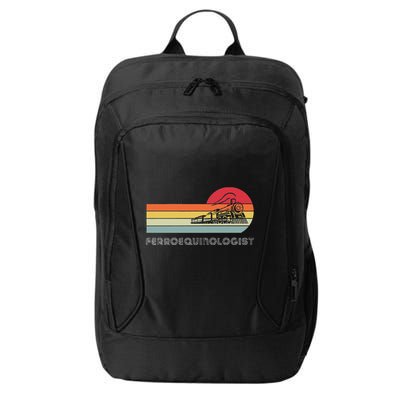 Ferroequinologist Model Train Enthusiast Railroading Railfan City Backpack