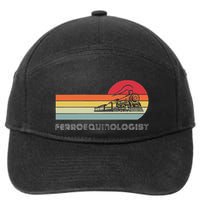 Ferroequinologist Model Train Enthusiast Railroading Railfan 7-Panel Snapback Hat