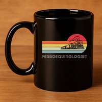 Ferroequinologist Model Train Enthusiast Railroading Railfan 11oz C Handle Ceramic Mug
