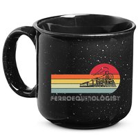 Ferroequinologist Model Train Enthusiast Railroading Railfan 15oz Campfire Ceramic Mug