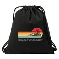 Ferroequinologist Model Train Enthusiast Railroading Railfan Drawstring Bag