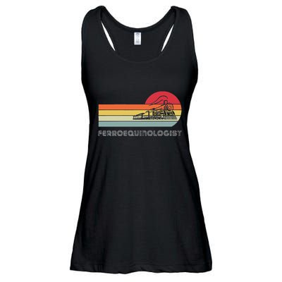Ferroequinologist Model Train Enthusiast Railroading Railfan Ladies Essential Flowy Tank