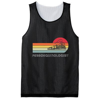 Ferroequinologist Model Train Enthusiast Railroading Railfan Mesh Reversible Basketball Jersey Tank