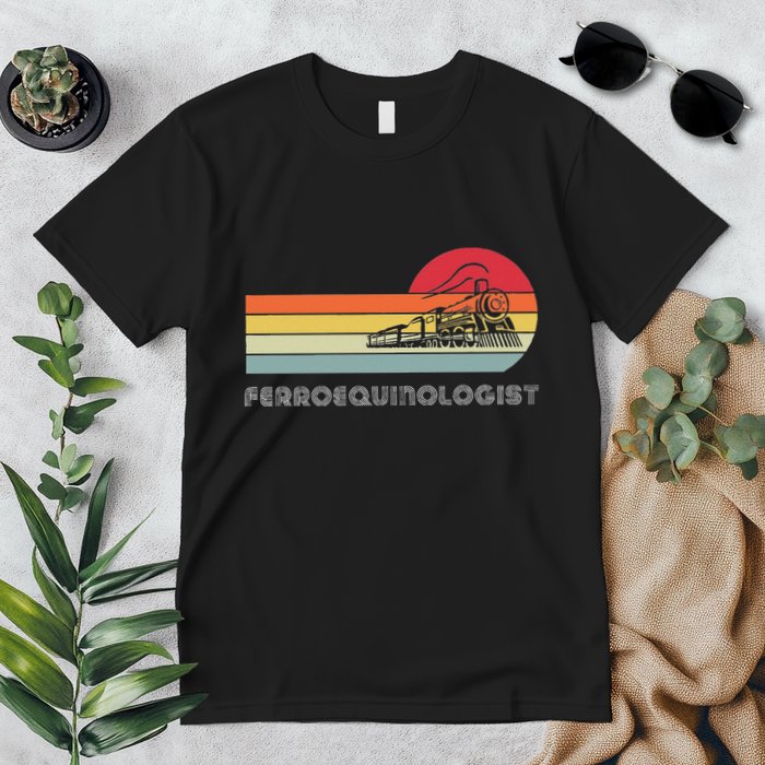 Ferroequinologist Model Train Enthusiast Railroading Railfan Premium T-Shirt