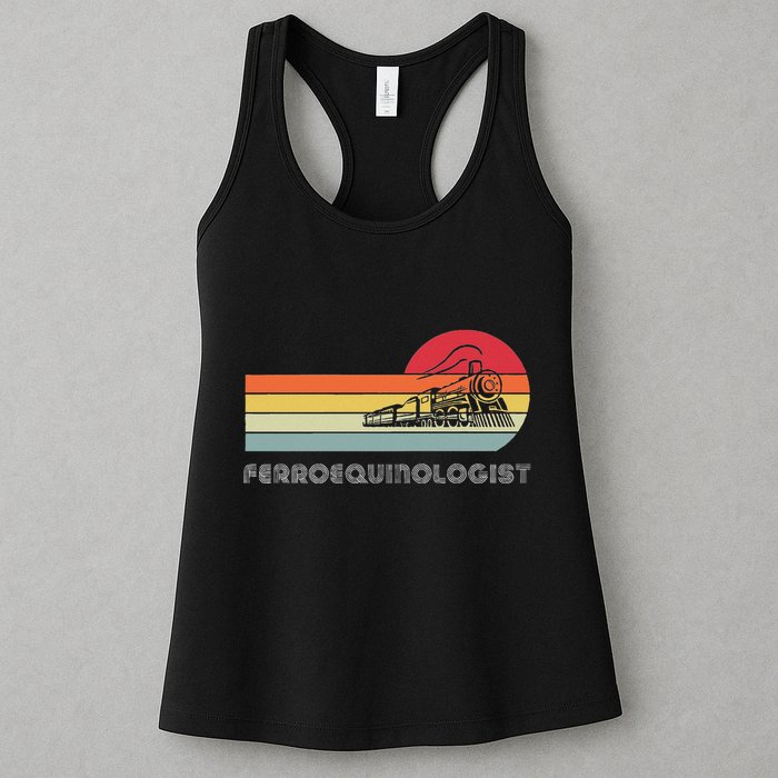 Ferroequinologist Model Train Enthusiast Railroading Railfan Womens Tank Top