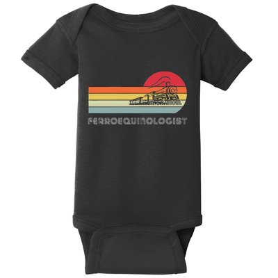Ferroequinologist Model Train Enthusiast Railroading Railfan Baby Bodysuit