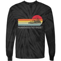 Ferroequinologist Model Train Enthusiast Railroading Railfan Tie-Dye Long Sleeve Shirt