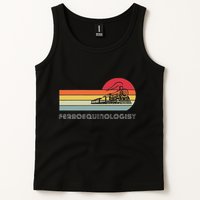 Ferroequinologist Model Train Enthusiast Railroading Railfan Tank Top