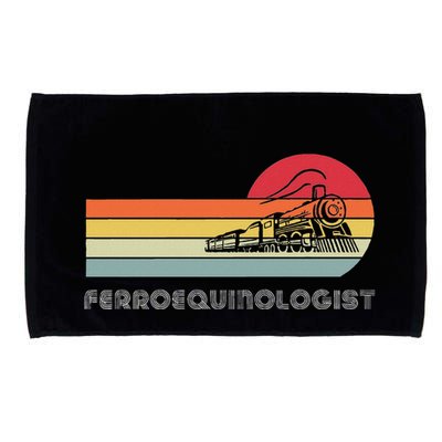 Ferroequinologist Model Train Enthusiast Railroading Railfan Microfiber Hand Towel