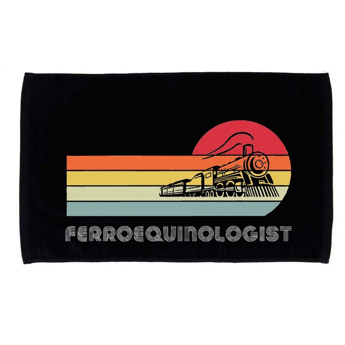 Ferroequinologist Model Train Enthusiast Railroading Railfan Microfiber Hand Towel