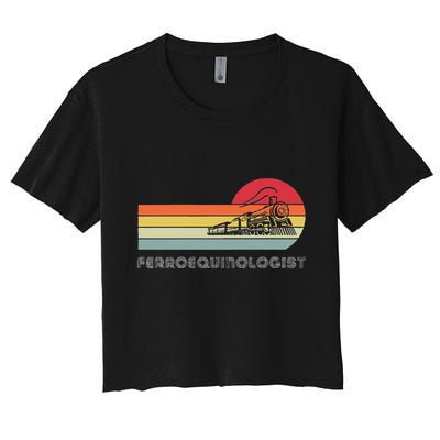 Ferroequinologist Model Train Enthusiast Railroading Railfan Crop Top