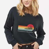 Ferroequinologist Model Train Enthusiast Railroading Railfan Cropped Pullover Crew