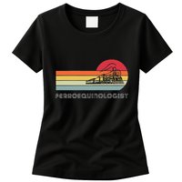 Ferroequinologist Model Train Enthusiast Railroading Railfan Womens T-Shirt