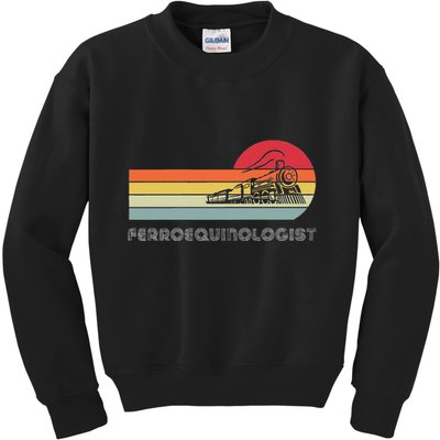 Ferroequinologist Model Train Enthusiast Railroading Railfan Kids Sweatshirt