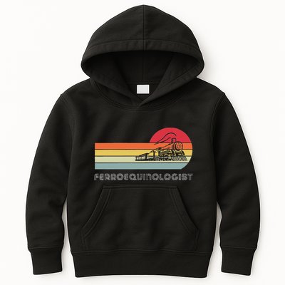 Ferroequinologist Model Train Enthusiast Railroading Railfan Kids Hoodie