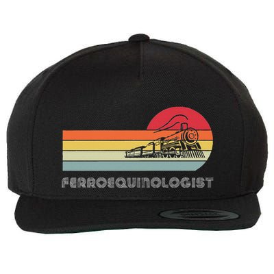 Ferroequinologist Model Train Enthusiast Railroading Railfan Wool Snapback Cap