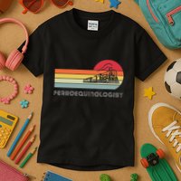 Ferroequinologist Model Train Enthusiast Railroading Railfan Kids T-Shirt