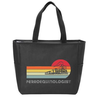 Ferroequinologist Model Train Enthusiast Railroading Railfan Zip Tote Bag