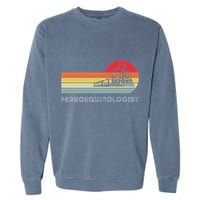 Ferroequinologist Model Train Enthusiast Railroading Railfan Garment-Dyed Sweatshirt