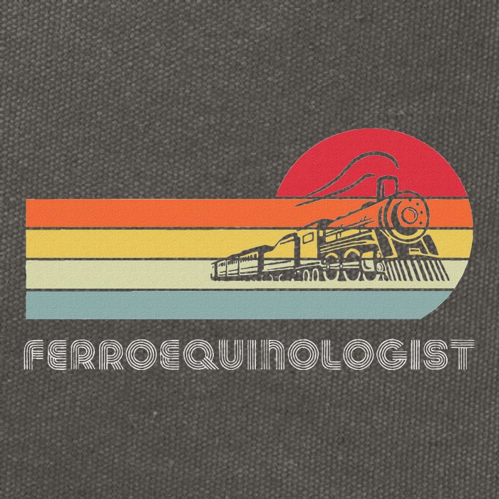 Ferroequinologist Model Train Enthusiast Railroading Railfan Cotton Canvas Backpack