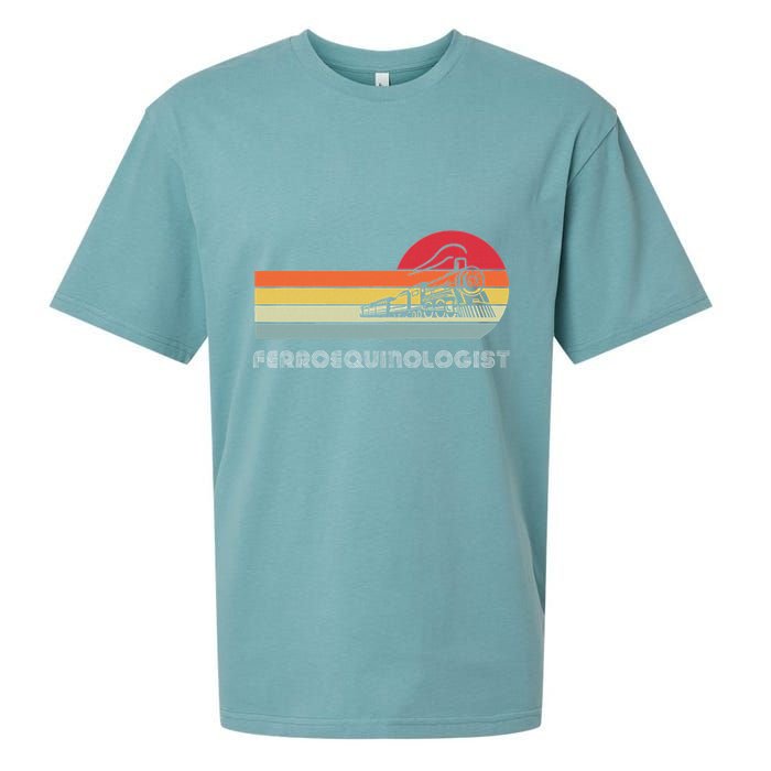 Ferroequinologist Model Train Enthusiast Railroading Railfan Sueded Cloud Jersey T-Shirt