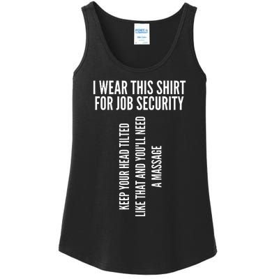 Funny Massage Therapist Gift Spa Therapy Job Security Ladies Essential Tank