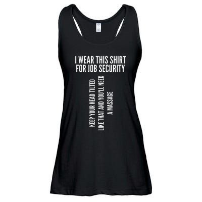 Funny Massage Therapist Gift Spa Therapy Job Security Ladies Essential Flowy Tank