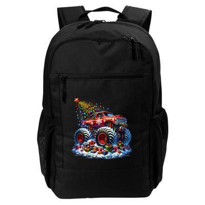 Funny Monster Truck Christmas Tree Snowflakes Cute Gift Backpack