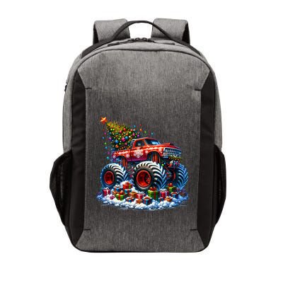 Funny Monster Truck Christmas Tree Snowflakes Cute Gift Vector Backpack