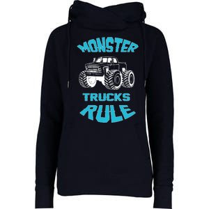 Funny Monster Truck Rule Gift Womens Funnel Neck Pullover Hood