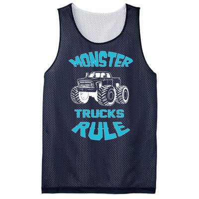 Funny Monster Truck Rule Gift Mesh Reversible Basketball Jersey Tank