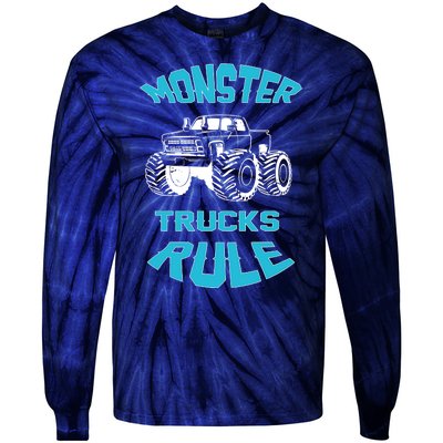 Funny Monster Truck Rule Gift Tie-Dye Long Sleeve Shirt