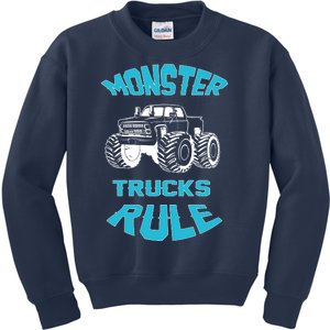 Funny Monster Truck Rule Gift Kids Sweatshirt