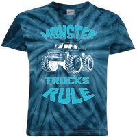 Funny Monster Truck Rule Gift Kids Tie-Dye T-Shirt