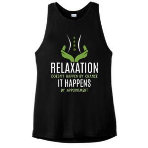 Funny Massage Therapist - Relaxation Happens Ladies PosiCharge Tri-Blend Wicking Tank