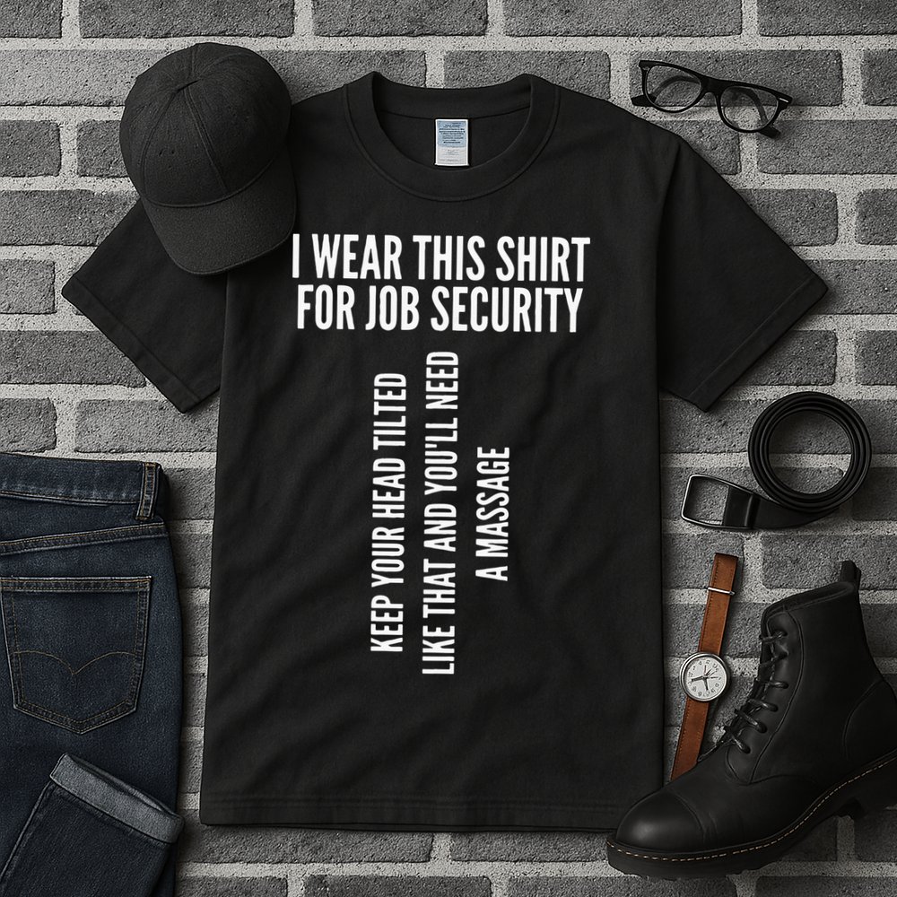 Funny Massage Therapist Gift Spa Therapy Job Security Tall T-Shirt