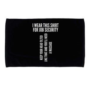 Funny Massage Therapist Gift Spa Therapy Job Security Microfiber Hand Towel