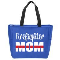 Firefighter Mom Thin Red Line Mother Proud Fire Mom Gift Zip Tote Bag