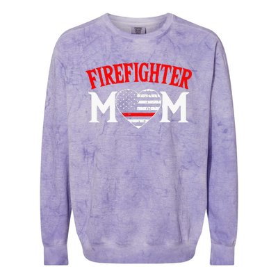 Firefighter Mom Thin Red Line Fireman Firefighting Patriotic Colorblast Crewneck Sweatshirt