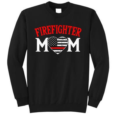 Firefighter Mom Thin Red Line Fireman Firefighting Patriotic Sweatshirt