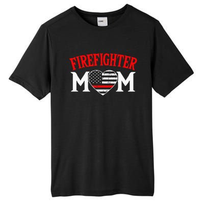 Firefighter Mom Thin Red Line Fireman Firefighting Patriotic Tall Fusion ChromaSoft Performance T-Shirt