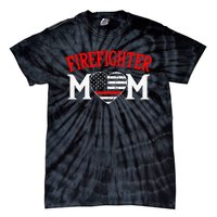 Firefighter Mom Thin Red Line Fireman Firefighting Patriotic Tie-Dye T-Shirt